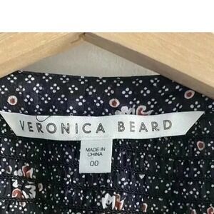 Veronica‎ Beard Maree Smock Cuff 100% Silk Blouse top Sz 00